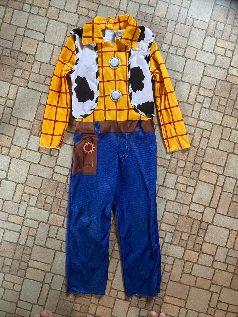 Woody Toy Story Disney Yellow Plaid & Blue Cowboy Costume